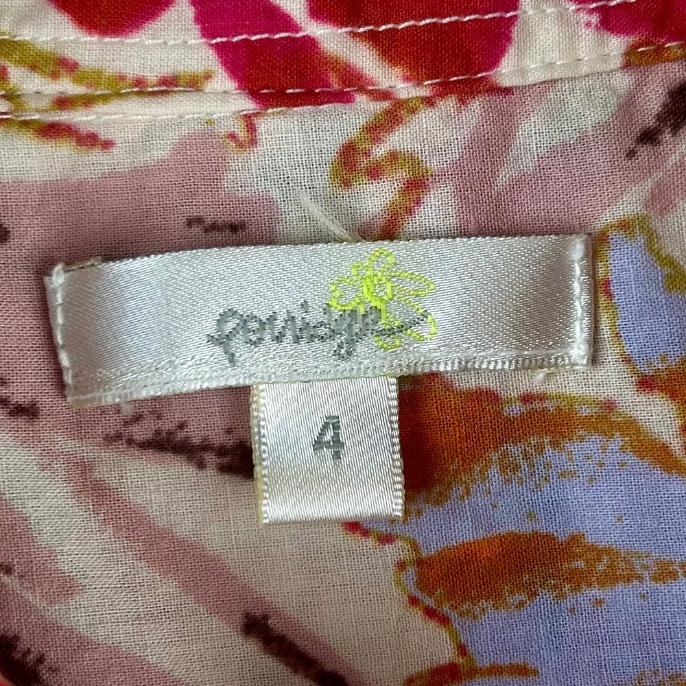 Porridge‎ Anthropologie Floral Sleeveless Collared Button Up Shirt Womens Size 4 - Picture 8 of 8